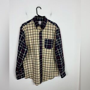 Brooks Brothers 346 Two-Tone Plaid Button Down Shirt Sz M